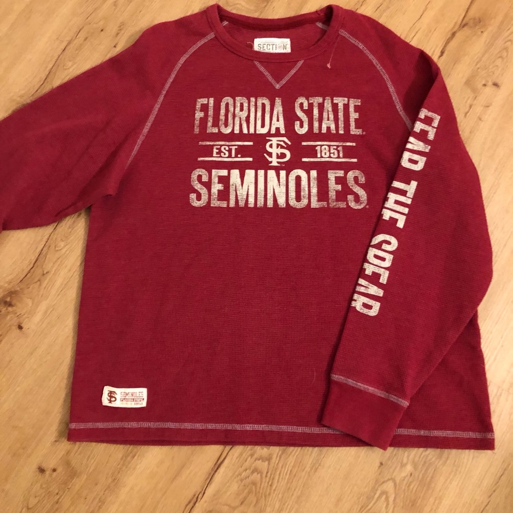FSU Garnet Long Sleeve Thermal Shirt Men’s size XL
